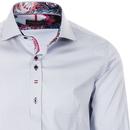 GUIDE LONDON Mod Spread Collar Smart Shirt (Sky)