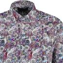 Guide London 60s Psychedelic Floral Print LS Shirt