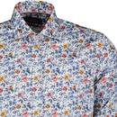 GUIDE LONDON Men's Retro Rose Print Floral Shirt