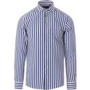 GUIDE LONDON 60s Mod Stripe Seersucker Shirt (W/B)