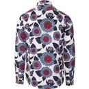 GUIDE LONDON Retro Mod Bold Floral Sunflower Shirt