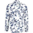 Guide London Shades Of Blue Retro Floral L/S Shirt