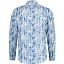Guide London Warped Lines & Floral Print LS Shirt