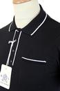 GUIDE LONDON Retro 60s Knitted Mod Tipped Polo (B)
