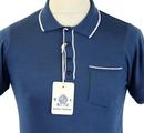 GUIDE LONDON Retro 60s Knitted Mod Tipped Polo (N)