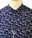 GUIDE LONDON Retro Floral Button Down Mod Shirt