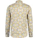 Guide London Gold & Blue Geometric Print Shirt 