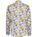 Guide London Retro Bold Floral Long Sleeve Shirt