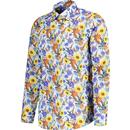 Guide London Retro Bold Floral Long Sleeve Shirt