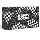 +Happy Socks 3 Pack Black & White 2Tone Gift Set 