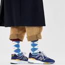+ HAPPY SOCKS Men's Retro Mod Wool Argyle Socks