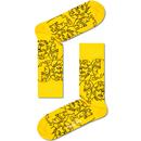 Happy Socks Beatles Lines Linear Yellow Socks
