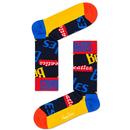 Happy Socks x The Beatles In The Name Of Vintage Signature Socks