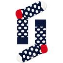 Happy Socks for Womens - Retro Big Penny Polka Dot Socks in Navy and White