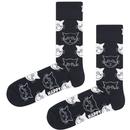 Happy Socks Cat Socks in Black MJA01-9000