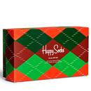 Happy Socks Men's Retro Christmas Gift Set in Polka Dot and Argyle 