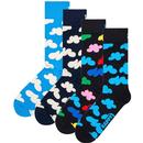 Happy Socks Cloudy 4 Pack Socks Gift Set in blue and navy P002657-6000 