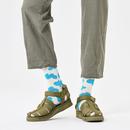 +Happy Socks Retro Combed Cotton Cloudy Socks W
