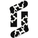 Happy Socks Retro Cow Socks in Black and Off White COW01-9300