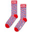 Happy Socks x Elton John Women's Striped Socks in Red/White/Blue P000669