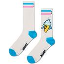 Happy Socks Womens Ice Cream Socks in off White P002576-1000