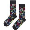 +Happy Socks Multicoloured Mega Star Crew Socks