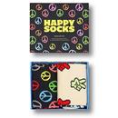 +Happy Sock Men's Peace Socks 2 Pack Gift Set 