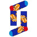 Happy Socks for Women - Rolling Stones Tumbling Stripes Socks in Blue