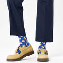 +Happy Socks Retro Rubber Duck Crew Socks (Blue)