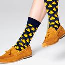 +Happy Socks Retro Rubber Duck Crew Socks (Navy)