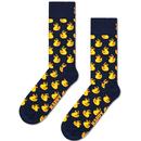 +Happy Socks Retro Rubber Duck Crew Socks (Navy)