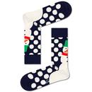 Happy Socks Jumbo Snowman Festive Christmas Socks with Big Dots