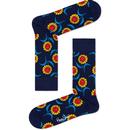 Happy Socks Retro Sunflower Socks in Navy