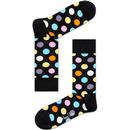 happy socks mens big dot pattern socks black multi