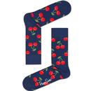 happy socks mens cherries socks navy red