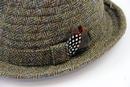 Orkney Harris Tweed Retro Mod Trilby Hat (Brown)