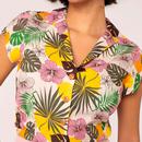 Benita Hell Bunny 50s Tropical Resort Collar Shirt