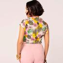 Benita Hell Bunny 50s Tropical Resort Collar Shirt