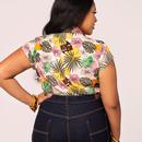 Benita Hell Bunny 50s Tropical Resort Collar Shirt