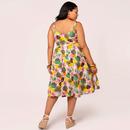 Benita Hell Bunny 50s Tropical Print Midi Dress