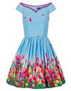 Angelique HELL BUNNY Retro Flower Print Mini Dress