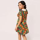 Autumn Hell Bunny Retro Mod Autumnal Mini Dress