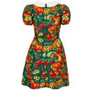 Autumn Hell Bunny Retro Mod Autumnal Mini Dress