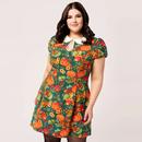 Autumn Hell Bunny Retro Mod Autumnal Mini Dress