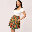 Hell Bunny Autumn Pumpkin Retro 50s Flared Skirt