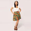 Hell Bunny Autumn Pumpkin Retro 50s Flared Skirt