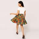 Hell Bunny Autumn Pumpkin Retro 50s Flared Skirt