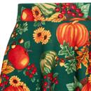 Hell Bunny Autumn Pumpkin Retro 50s Flared Skirt