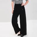 Hell Bunny Carlie Retro 1940s Swing Trousers in Black