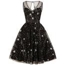 Cosmic Love HELL BUNNY Vintage Stars Tulle Dress